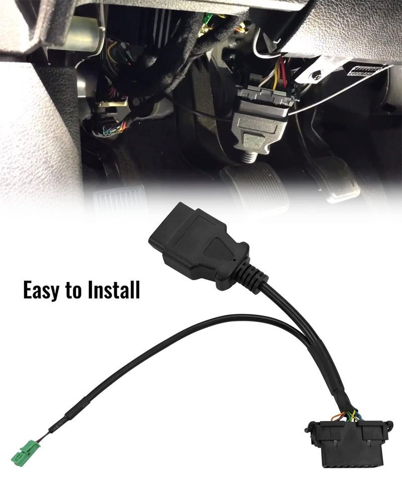 AUGREX كابل تجاوز بوابة الأمان عالية الدقة OBD 2، حزام كشف كابل الطاقة OBD-ii OBD-2 مناسب لذاكرة دودج كومينز 1500 2500 2018 2019 2020 2021 - Image 3